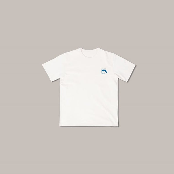 《Dancing Cat Tee》- White｜Bright Blue Tee