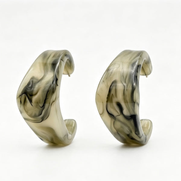 Ink Marble Earrings