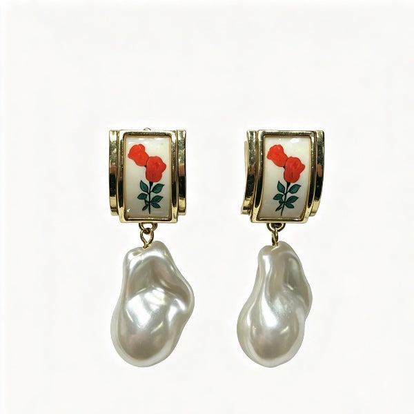 Floral Pearl Earrings