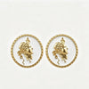 Ancient Coin Relief Earrings