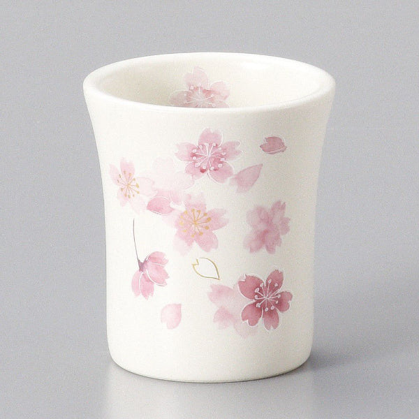 Ceramic teacup with cherry blossom motifs from the Sakura Elegance Teapot Set at Grandmama Store in Hong Kong