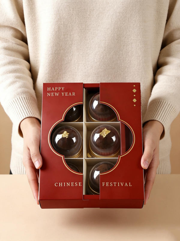 Chinese New Year festive chocolate truffle gift box presented by Grandmama Store in Hong Kong.