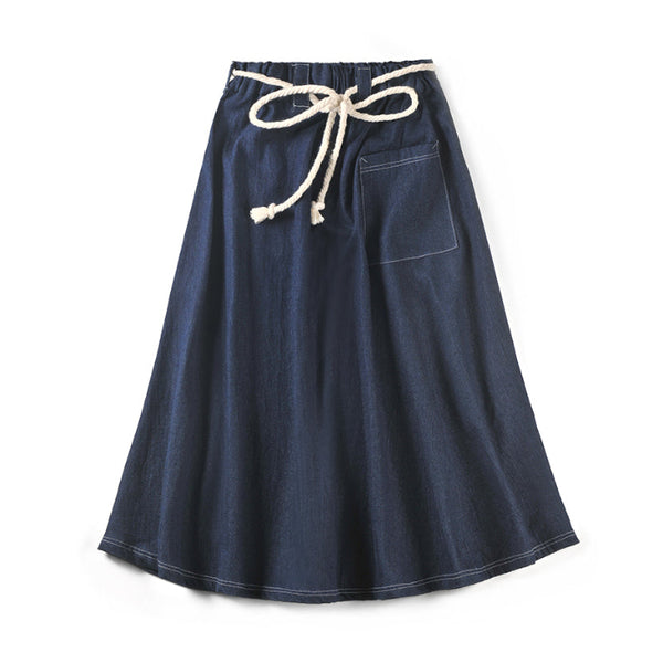 Kamon Denim Dress-Fujisan