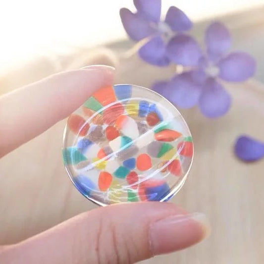 Handheld Tsugaru Nebuta Festival Chopstick Rest in colorful glass at Grandmama Store in Hong Kong