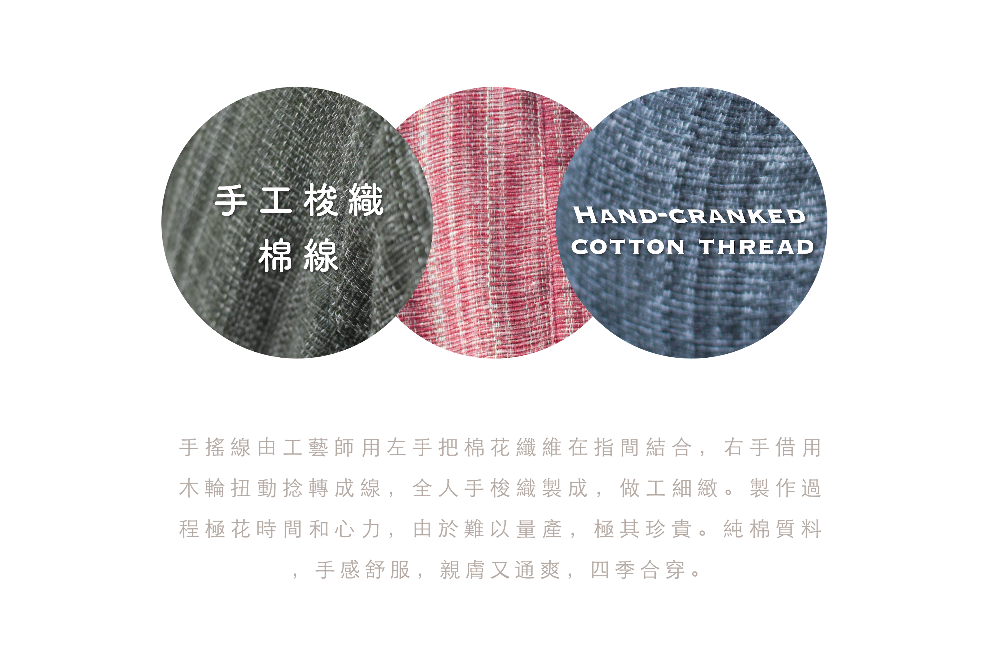 Kimono hand-cranked cotton thread shuttle woven fabric graphic at Grandmama Store in Hong Kong.