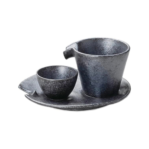 Kobyo Sizzle Cold Sake Serving Set in black at Grandmama Store in Hong Kong