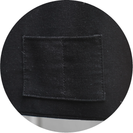 Light of Dawn Sake Bag Black Denim inner pocket close-up photo at Grandmama Store in Hong Kong.