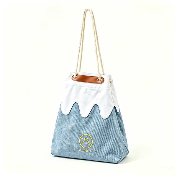 Medium Light Blue Mt. Fuji Sake Bag three-quarter shot at Grandmama Store in Hong Kong