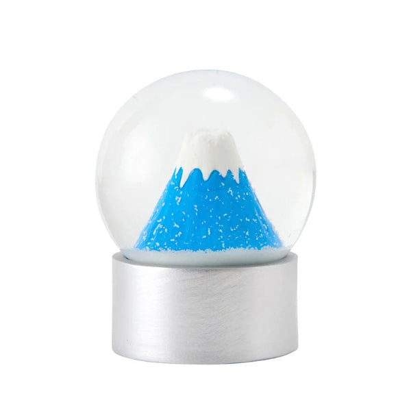 Mount Fuji Snowfall Crystal Globe on silver base at Grandmama Store in Hong Kong