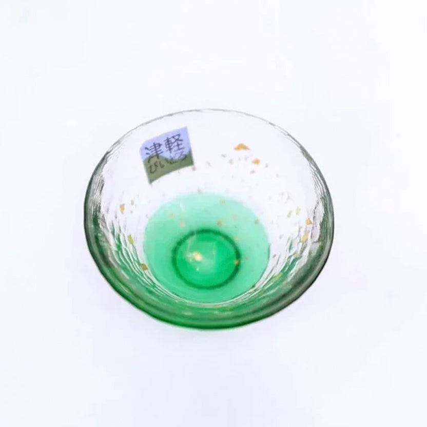 Overhead view of Tsugaru Cup Yūsuzumi Evening Cool sake cup with gold leaf at Grandmama Store in Hong Kong