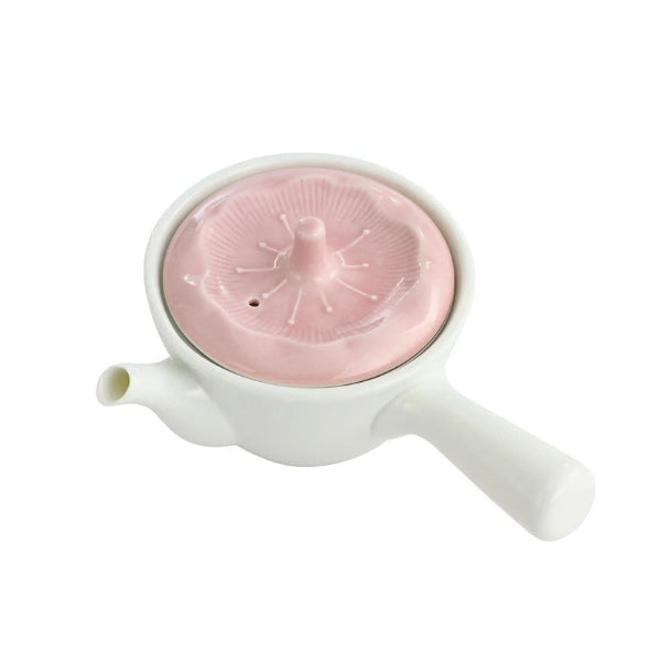 Sakura Pure White Small Teapot with pink cherry blossom lid at Grandmama Store in Hong Kong