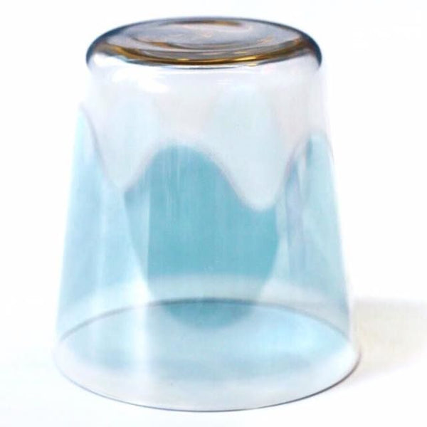 Upside-down Mount Fuji Translucent Blue Glass Cup at Grandmama Store in Hong Kong