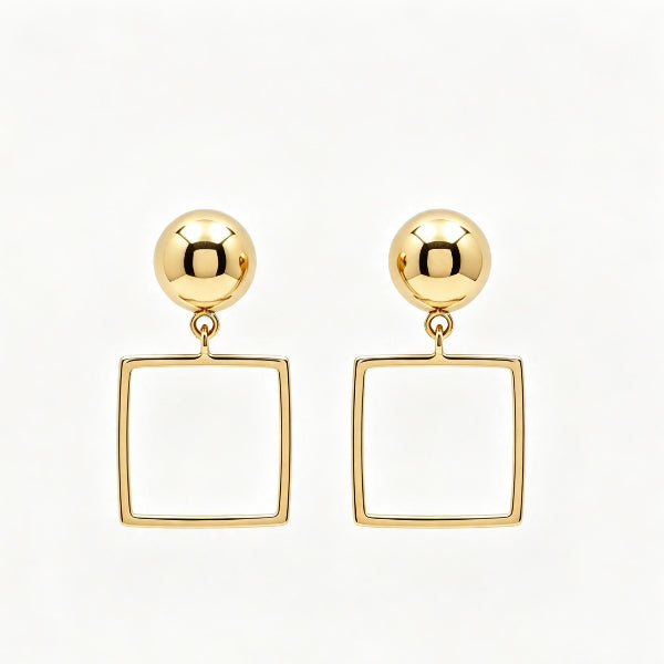 Beaded Square Earrings