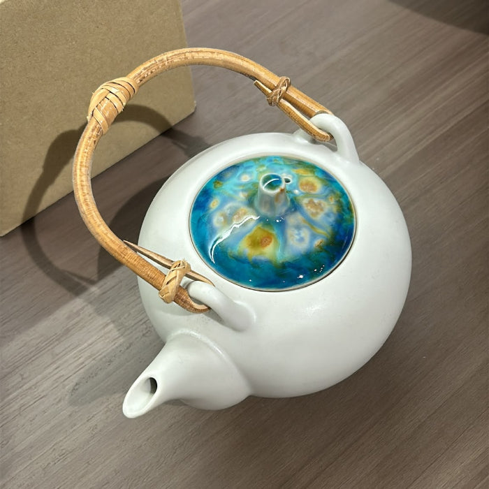 大理石土製茶壺