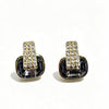 Metal Crystal Earrings