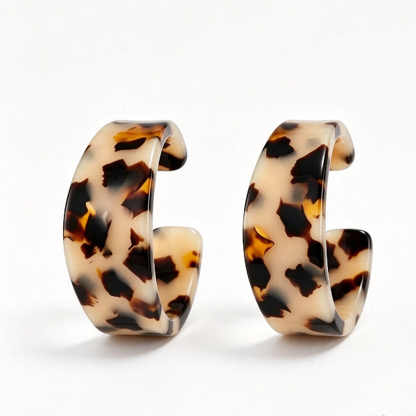 Cream Tortoiseshell Earrings