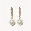 Diamond Pearl Drop Earrings
