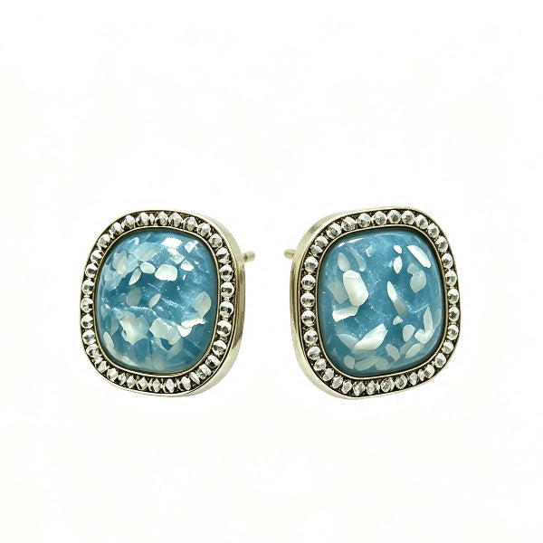 grandmama-cafe-silver-beaded-rim-light-blue-shell-inlay-stud-earrings-hong-kong