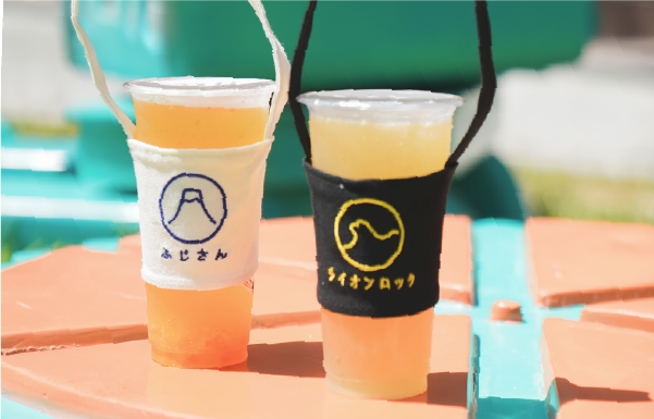 white-mt-fuji-and-black-lion-rock-kamon-cup-sleeves-outdoor-Kamon-Cup-Sleeve-Hong-Kong-Kwun-Tong-Grandmama-store